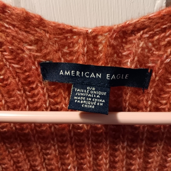 🤠American Eagle Burnt Orange Shawl One Size Fits Most - Picture 3 of 5